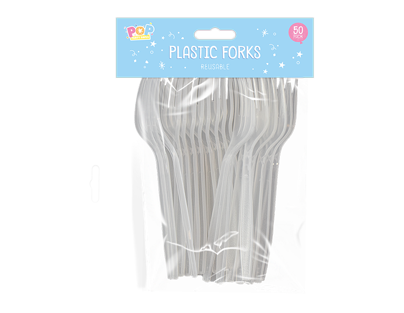 Reusable Plastic Forks 50pk